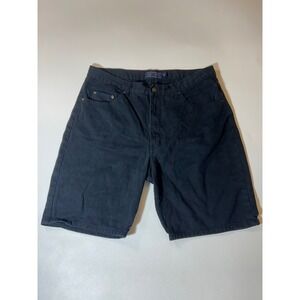 Army Navy Denim Shorts Mens 36 Black Good Casual Five Pocket Cotton Jean Shorts